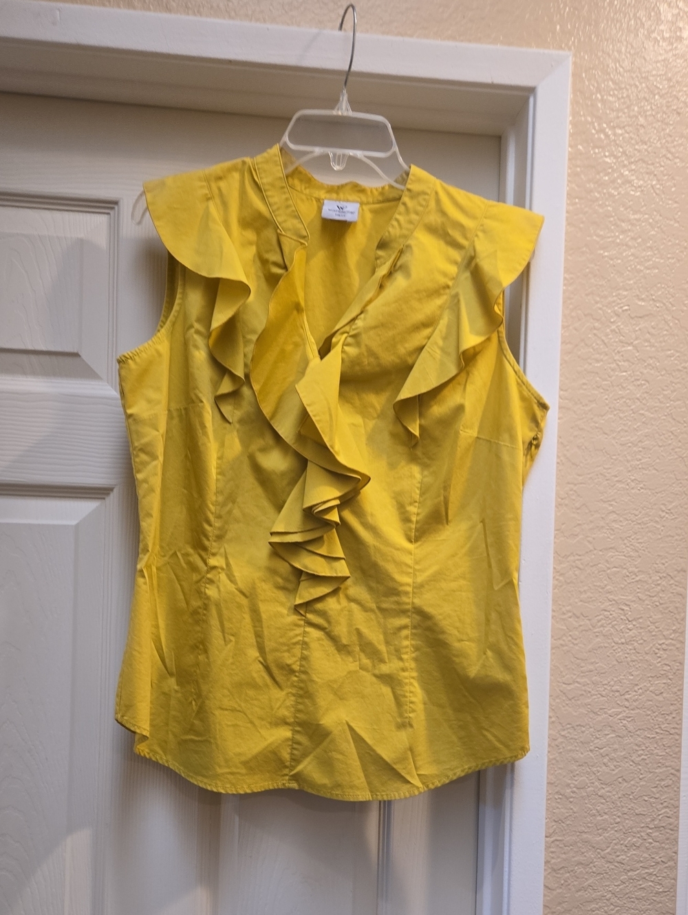 Worthington Ruffle Front Sleeveless Blouse